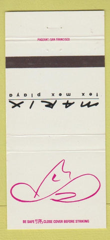Matchbook Cover - Marix Tex Mex Santa Monica Encino West Hollywood CA 30 Strike