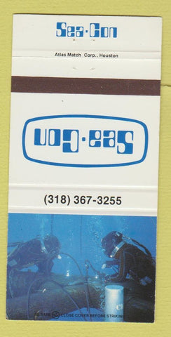 Matchbook Cover - Sea Con New Iberia LA underwater welding oil gas 30 Strike