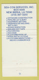Matchbook Cover - Sea Con New Iberia LA underwater welding oil gas 30 Strike