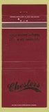 Matchbook Cover - Chesters Independence OH WEAR 30 Strike