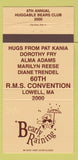 Matchbook Cover - RMS Convention 2000 Lowell MA Bears Club 30 Strike