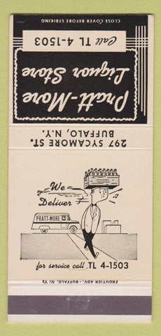 Matchbook Cover - Pratt More Liquor Store Buffalo NY 30 Strike