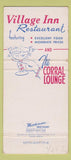 Matchbook Cover - Village Inn Restaurant Dickinson ND WEAR 30 Strike