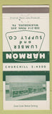 Matchbook Cover - Harmon Lumber and Supply Wilkinsburg PA 30 Strike