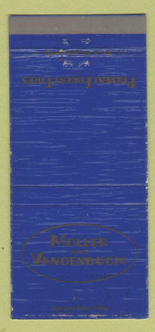 Matchbook Cover Moller & Vanderboom Lumber Quincy IL Forest Fires WEAR 30 Strike