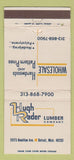 Matchbook Cover - Hugh Rader Lumber Detroit MI 30 Strike