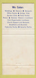 Matchbook Cover - Classic Caterers of Nashville TN 30 Strike