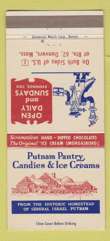 Matchbook Cover - Putnam Pantry Candy Ice Cream Danvers MA 30 Strike