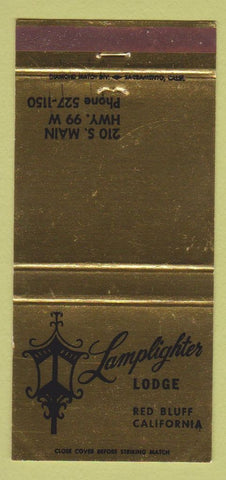 Matchbook Cover - Lamplighter Lodge Red Bluff CA 30 Strike