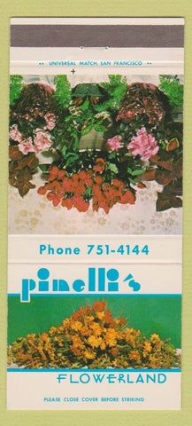Matchbook Cover - Pinelli's Flowers San Francisco CA 30 Strike