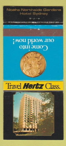 Matchbook Cover - Hertz Rental Cars Hotel Sydney Australia 30 Strike