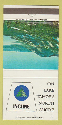 Matchbook Cover - Incline Lake Tahoe  WORN BACK 30 Strike