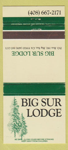 Matchbook Cover - Big Sur Lodge CA 30 Strike