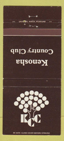 Matchbook Cover - Kenosha Country Club WI 30 Strike