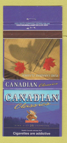 Matchbook Cover - Candian Classics Cigarettes WEAR 30 Strike