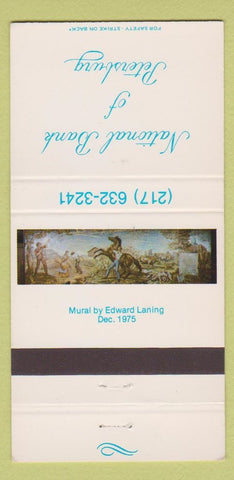 Matchbook Cover - National Bank of Petersburg IL 30 Strike