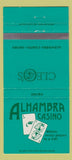 Matchbook Cover - Alhambra Casino Cleo's Aruba 30 Strike