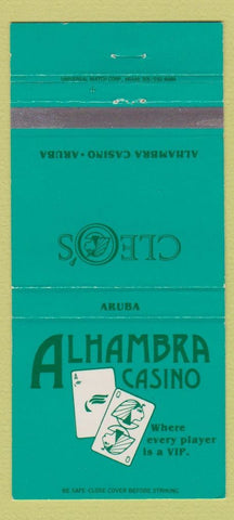 Matchbook Cover - Alhambra Casino Cleo's Aruba 30 Strike