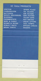 Matchbook Cover - AC Delco Action Automotive Red Deer AB 30 Strike