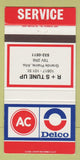 Matchbook Cover - AC Delco R&S Tune Up Grande Prairie AB 30 Strike