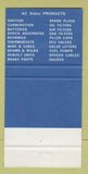 Matchbook Cover - AC Delco R&S Tune Up Grande Prairie AB 30 Strike