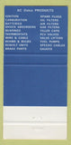 Matchbook Cover - AC Delco Simcoe Delhi ON 30 Strike