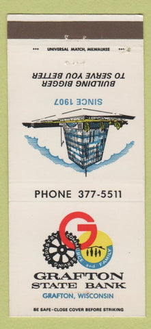 Matchbook Cover - Grafton State Bank WI 30 Strike