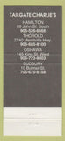 Matchbook Cover - Tailgate Charlie's Hamilton Oshawa Sudbury ON WEAR 30 Strike