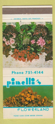 Matchbook Cover - Pinelli's Flowerland flowers San Francisco CA 30 Strike