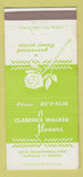 Matchbook Cover - Clarence Walker Flowers Portland OR  30 Strike