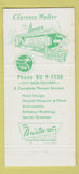 Matchbook Cover - Clarence Walker Flowers Portland OR  30 Strike