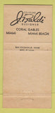 Matchbook Cover - J Baldi Salon Miami Coral Gables FL 30 Strike