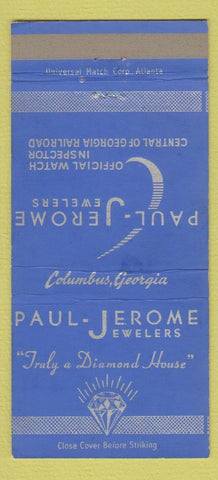 Matchbook Cover - Paul Jerome Jewelry Columbus GA 30 Strike