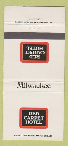 Matchbook Cover - Red Carpet Hotel Milwaukee WI 30 Strike