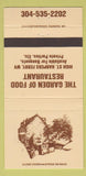 Matchbook Cover - Garden of Food Restaurant Harpers Ferry WV WEAR 30 Strike
