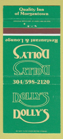 Matchbook Cover - Dolly's Restaurant Morgantown WV girlie back 30 Strike