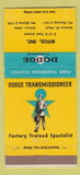 Matchbook Cover - Dodge Transmissions Bitco Spokane WA Osburn ID 30 Strike