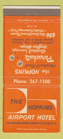Matchbook Cover - The Hopkins Airport Hotel Cleveland OH 30 Strike