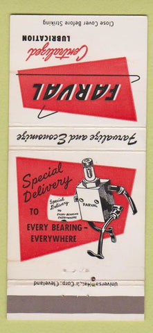 Matchbook Cover - Farval Lubrication Clevealnd OH Worm Gear 30 Strike
