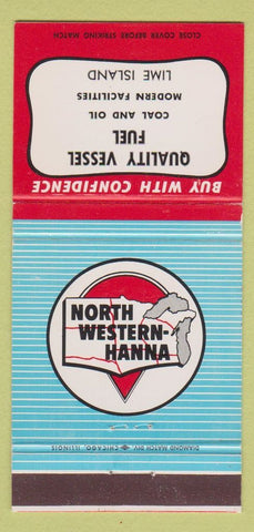 Matchbook Cover - North Western Hanna Vessel Fuel Lime Island 30 Strike