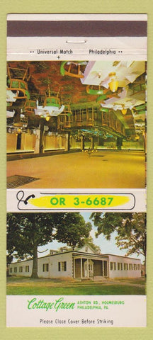 Matchbook Cover - Cottage Green Philadelphia PA 30 Strike