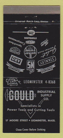 Matchbook Cover - Gould Industrial Supply Leominster MA 30 Strike