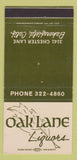 Matchbook Cover - Oak Lane Liquors Bakersfield CA WEAR 30 Strike
