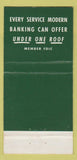 Matchbook Cover - First National Bank Racine WI 1953 WEAR 30 Strike