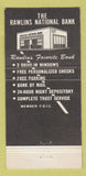 Matchbook Cover - Rawlins NATional Bank WY WEAR 30 Strike