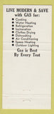 Matchbook Cover - Battle Creek Gas Company MI Urbandale Verona 30 Strike