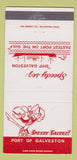 Matchbook Cover - Port of Galveston TX 30 Strike
