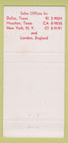 Matchbook Cover - Port of Galveston TX 30 Strike