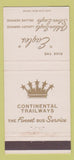 Matchbook Cover - Eagles Continental Trailways Bus Service 30 Strike