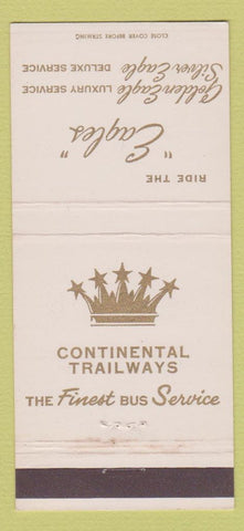 Matchbook Cover - Eagles Continental Trailways Bus Service 30 Strike